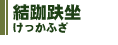 座禅 やり方４：結跏趺坐（けっかふざ）または半跏趺坐（はんかふざ）